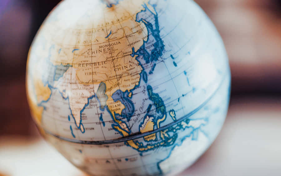 The Equator On A Globe Map Wallpaper