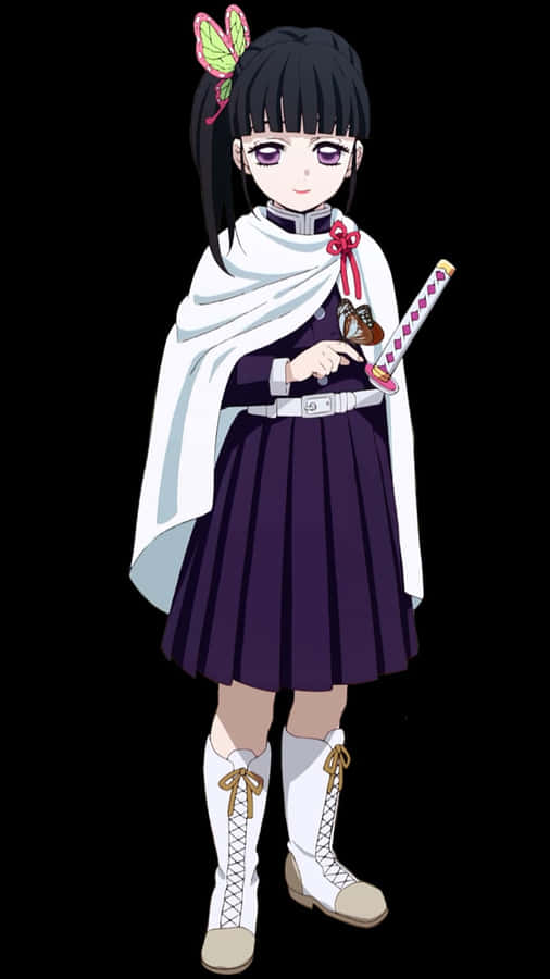 The Fearless Kanao Tsuyuri From Demon Slayer Wallpaper