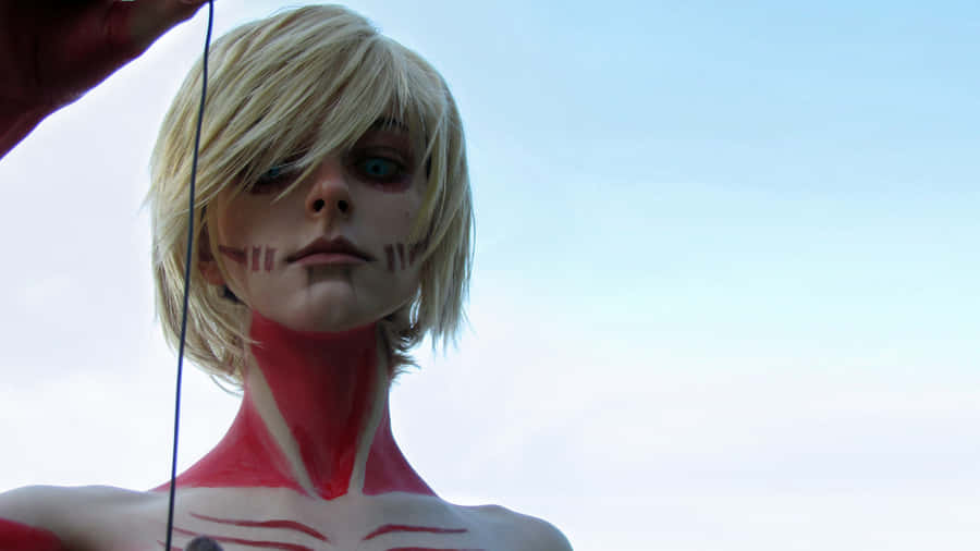 The Fearsome Female Titan From Attack On Titan Wallpaper