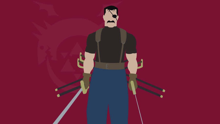 The Fierce King Bradley In Battle Stance Wallpaper