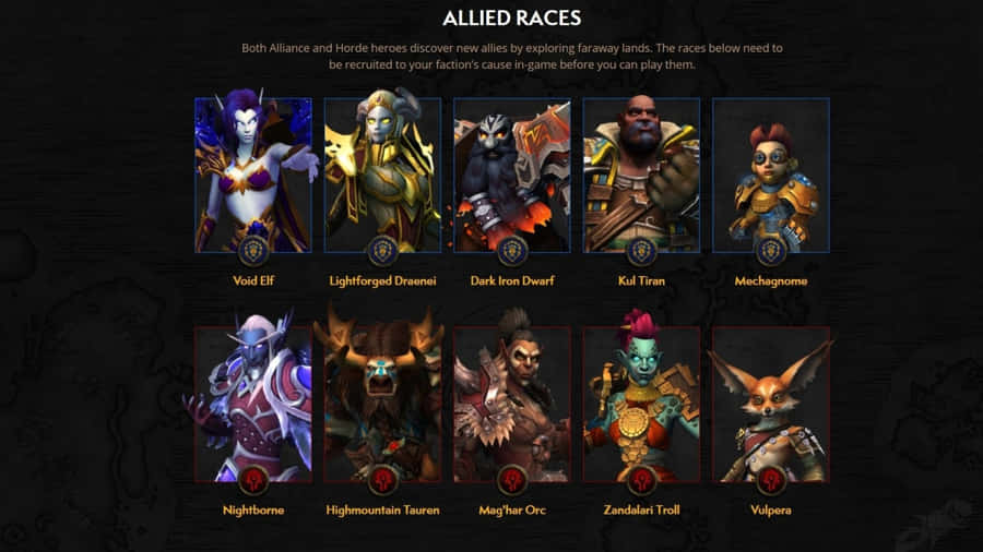 The Fierce Races Of World Of Warcraft Wallpaper