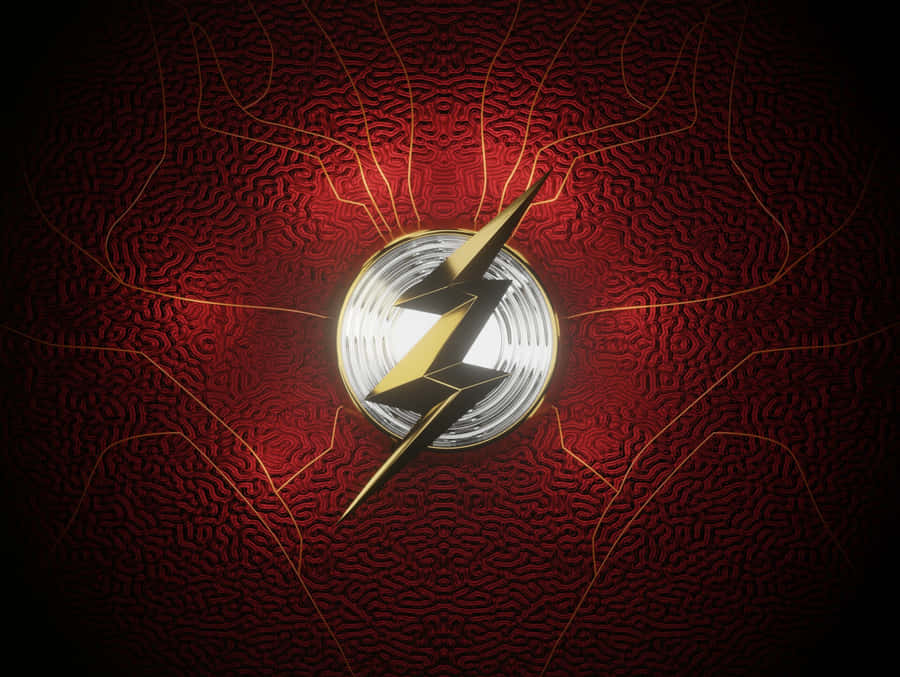 The Flash Emblem Red Background Wallpaper