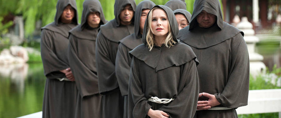 The Good Place Characters In Jedi Robes Wallpaper