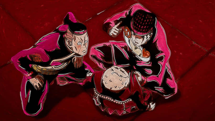 The Hand Strikes - Okuyasu Nijimura In Action Wallpaper