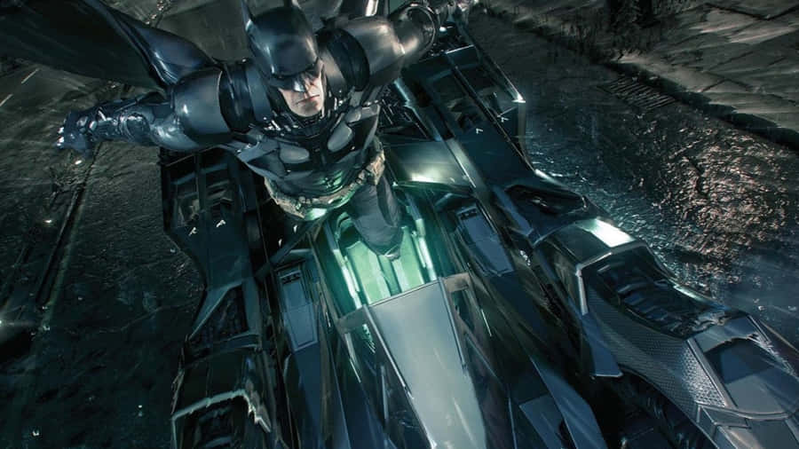 The Haunted Knight Watches Over A Moonlit Cemetery. Wallpaper