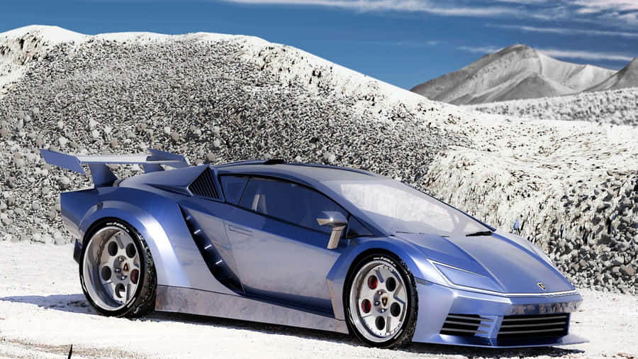 The Iconic Lamborghini Countach In Full Display Wallpaper