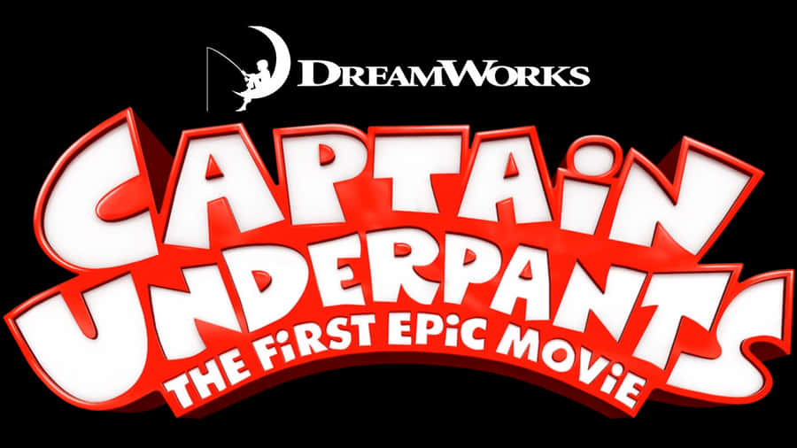 The Iconic Logo From Captain Underpants: The First Epic Movie Against A Minimalist White Backdrop. Wallpaper
