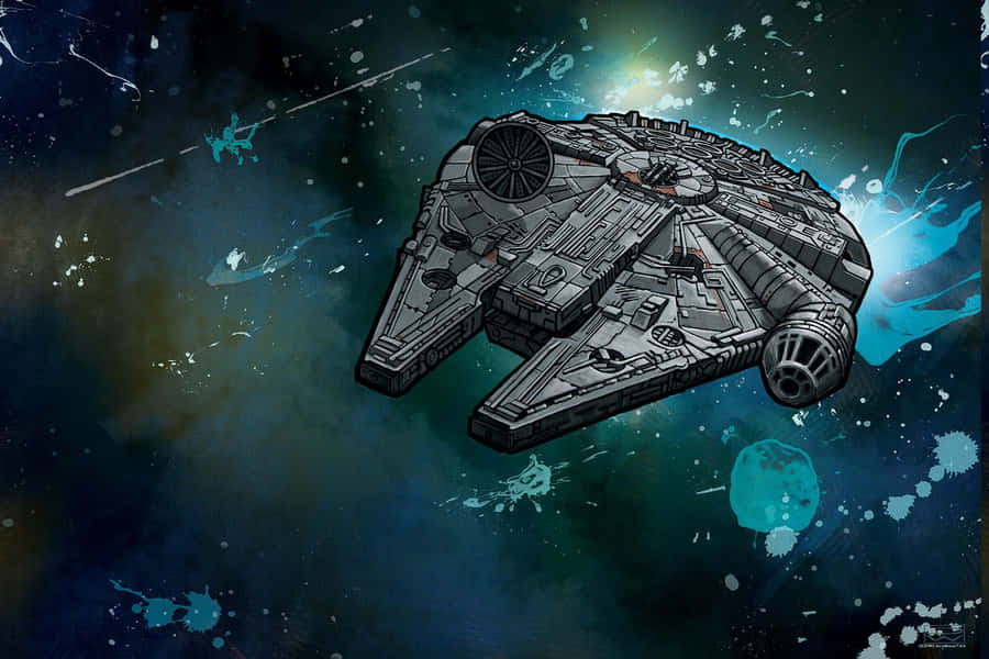 The Iconic Millenium Falcon In All Its Glory Wallpaper