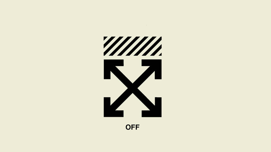 The Iconic Off-white Logo In Grey Wallpaper