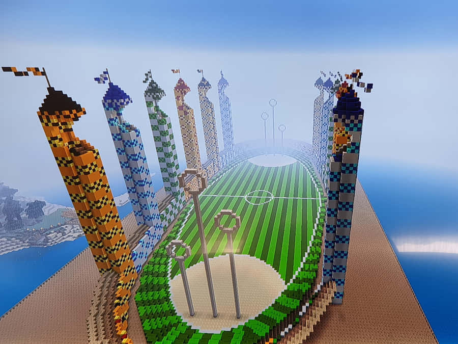 The Iconic Quidditch Pitch At Hogwarts Wallpaper