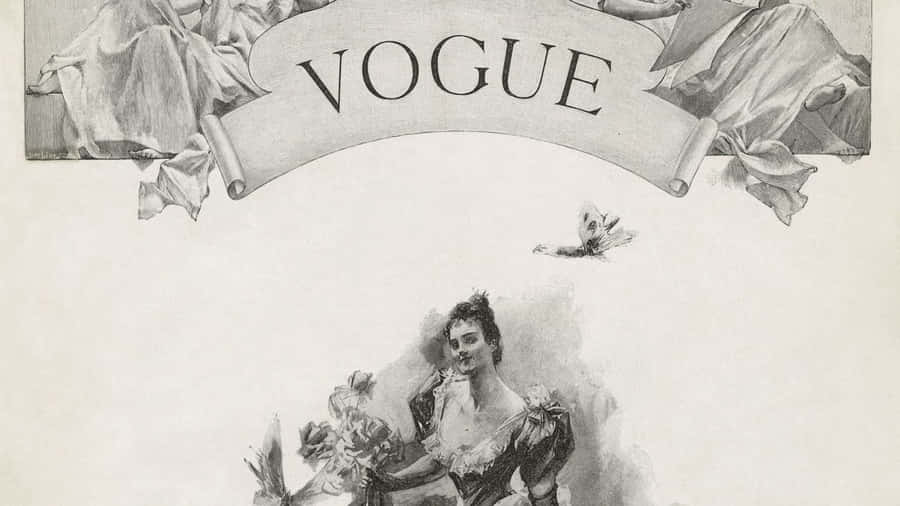 The Iconic Vogue Logo Against A Bright Backdrop Wallpaper
