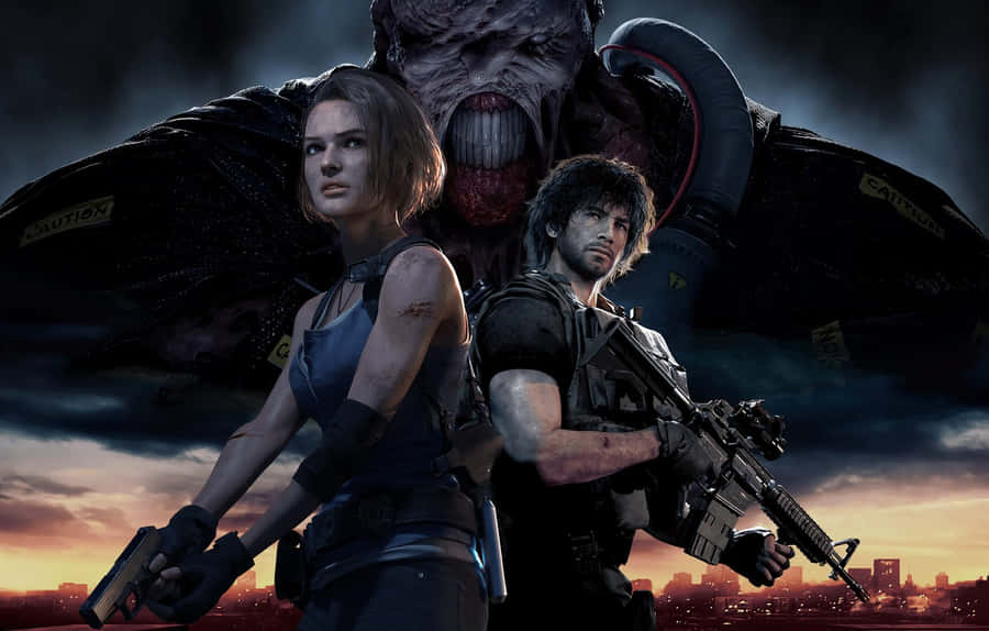 The Intense World Of Resident Evil Characters Wallpaper
