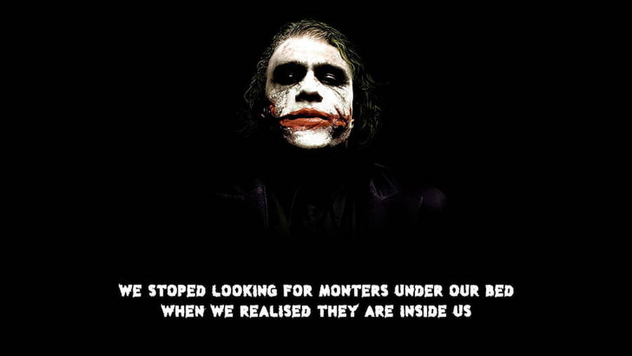 The Joker Quote Dark Background Wallpaper