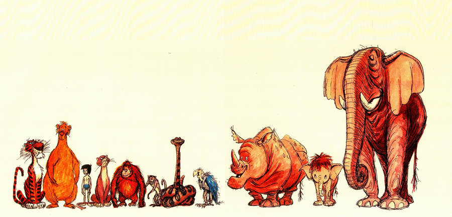 The Jungle Book Digital Sketch Wallpaper