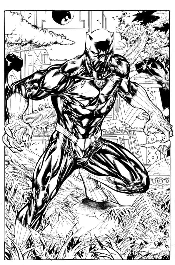 The King Of Wakanda Stands Tall, Proud And Regal Wallpaper