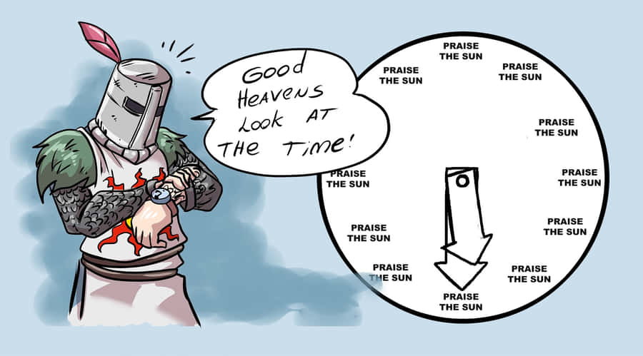 The Knight Solaire Of Astora, A Symbol Of Hope In The World Of Dark Souls. Wallpaper