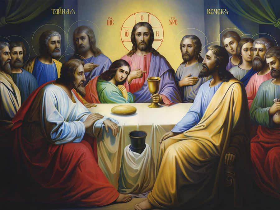 The Last Supper - A Masterpiece By Leonardo Da Vinci Wallpaper