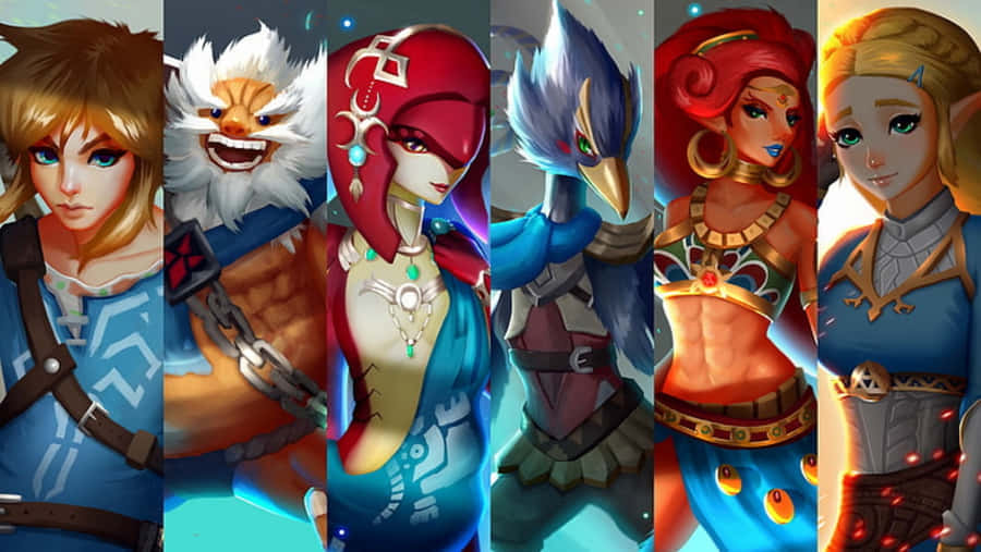 The Legend Of Zelda All-star Ensemble Wallpaper