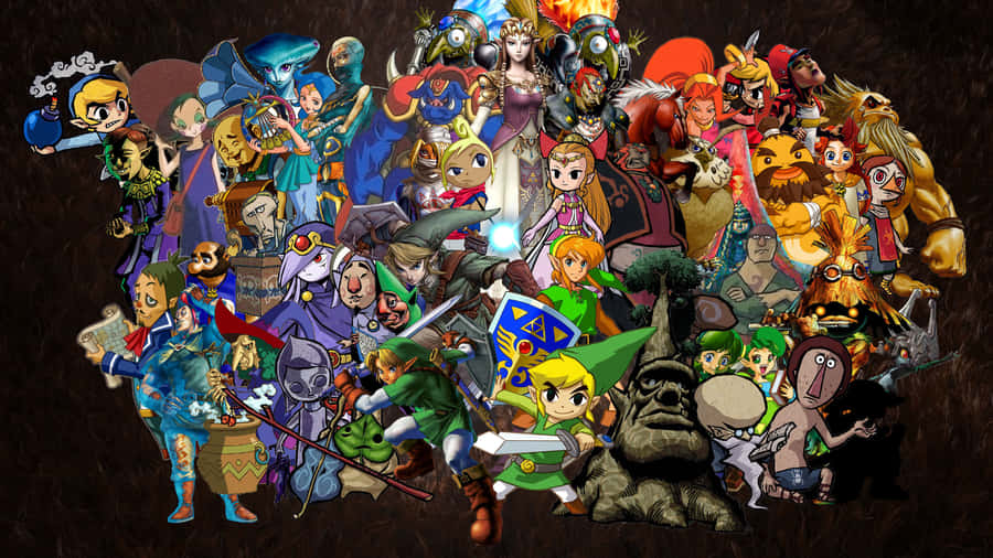 The Legend Of Zelda Characters - An Epic Group Portrait Wallpaper