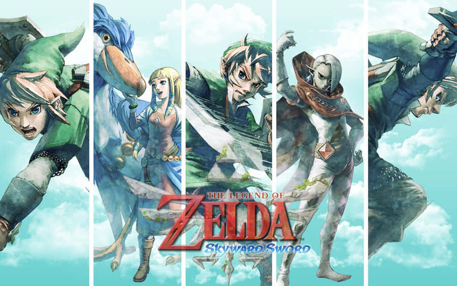 The Legend Of Zelda: Skyward Sword Adventure In Action Wallpaper