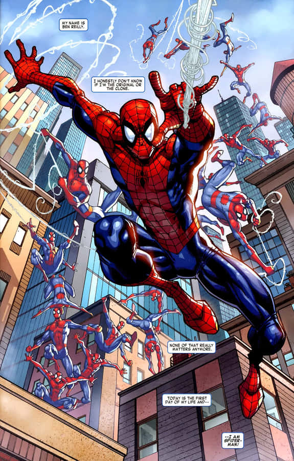 The Legendary Clone Saga In Spider-man Comics Wallpaper