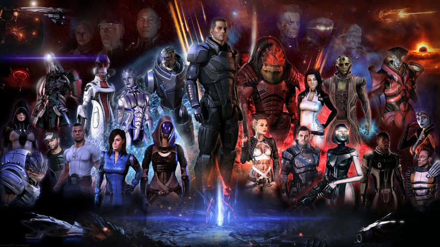 The Legendary Heroes Of Mass Effect Wallpaper