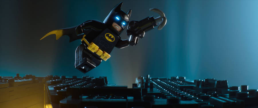 The Lego Batman Movie Flying Batman Scene Wallpaper