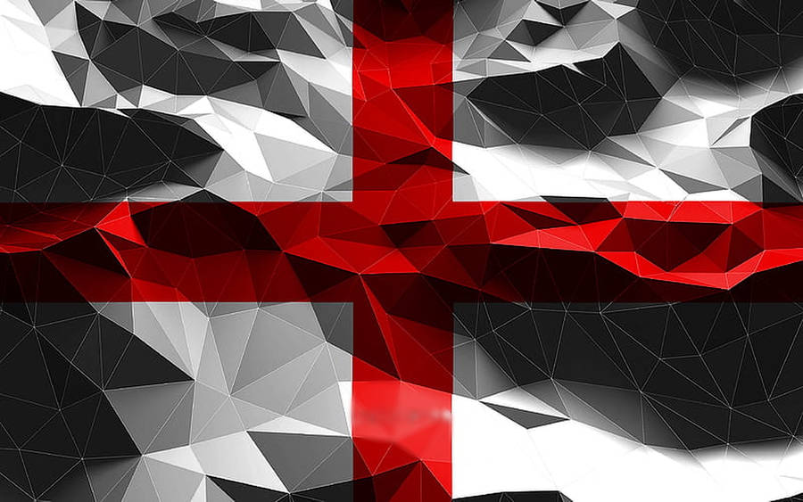 The Majestic England Flag In Poly Art Wallpaper