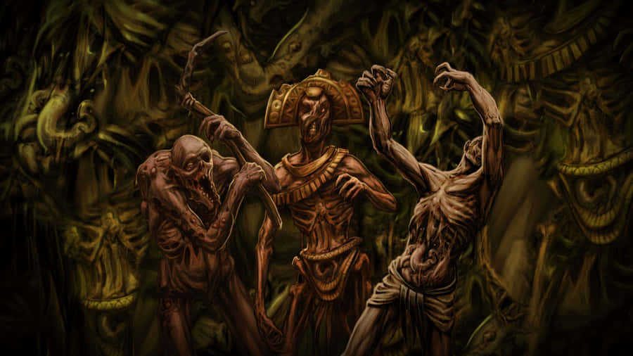 The Majestic Power Of An Aztec Warrior Wallpaper