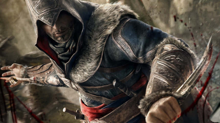The Master Assassin, Ezio Auditore, Poised For Action In Assassin's Creed Wallpaper
