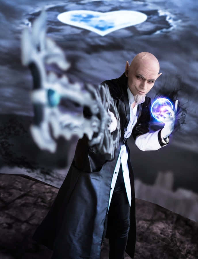 The Menacing Xehanort From Kingdom Hearts, Wielding His Keyblade And Orchestrating Darkness. Wallpaper