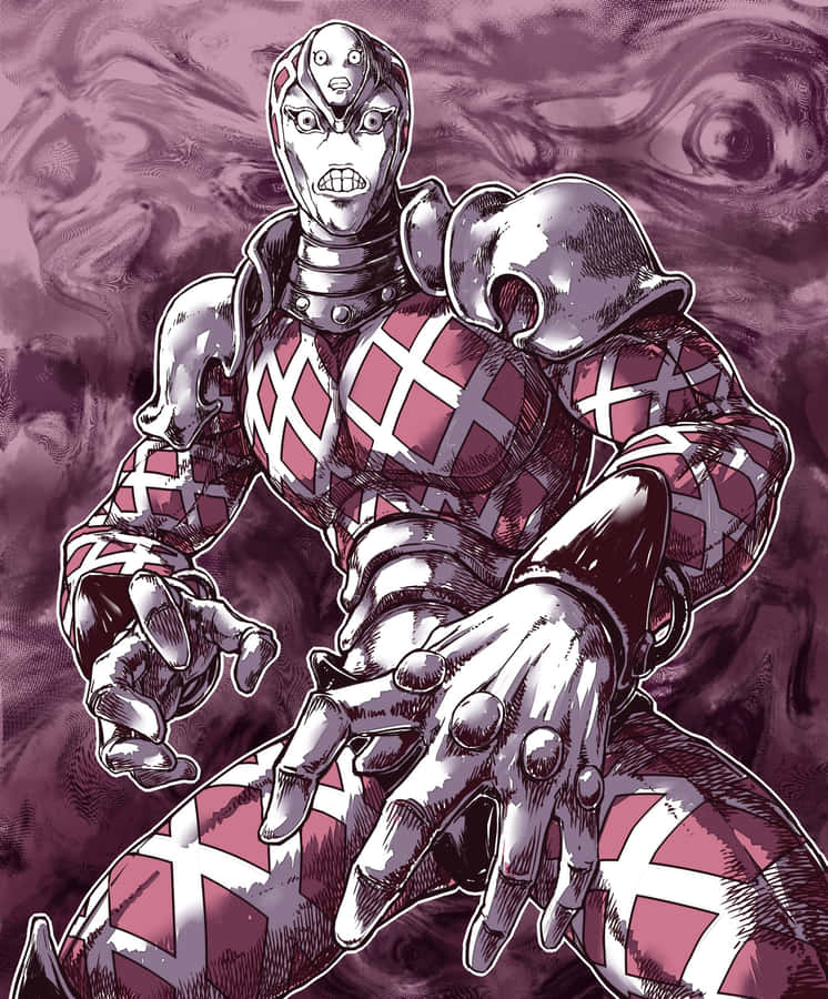 The Mighty King Crimson From Jojo's Bizarre Adventure Wallpaper