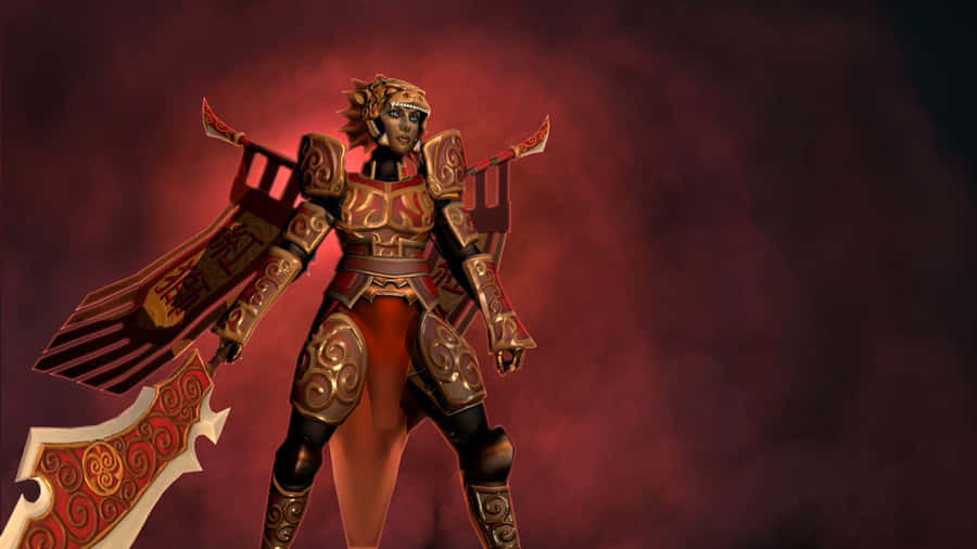 The Mighty Legion Commander In Action Wallpaper