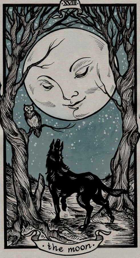 The Moon Tarot Card Wallpaper
