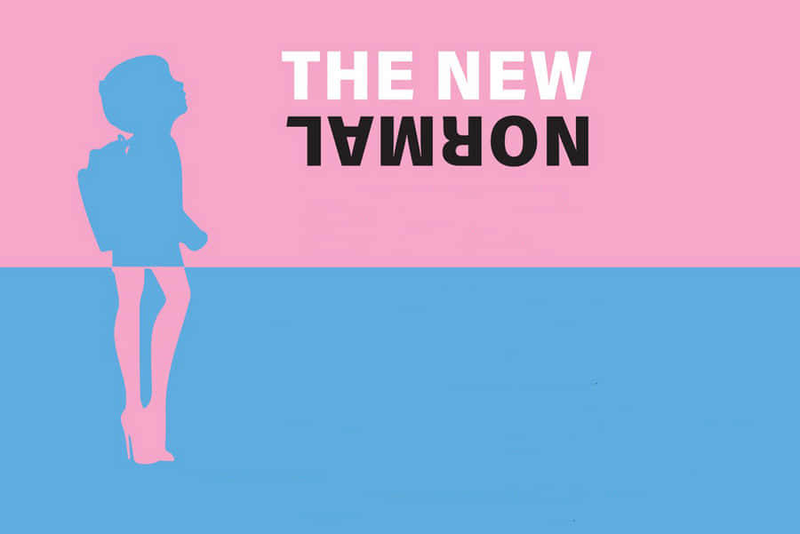 The New Nonnyt - A Woman Silhouetted Against A Pink And Blue Background Wallpaper