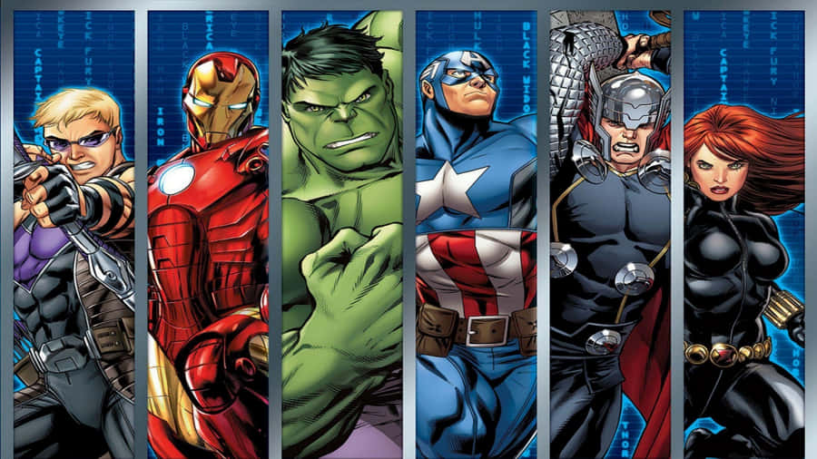 The Original Six Avengers Of Marvel Comics 2560x1440 Wallpaper