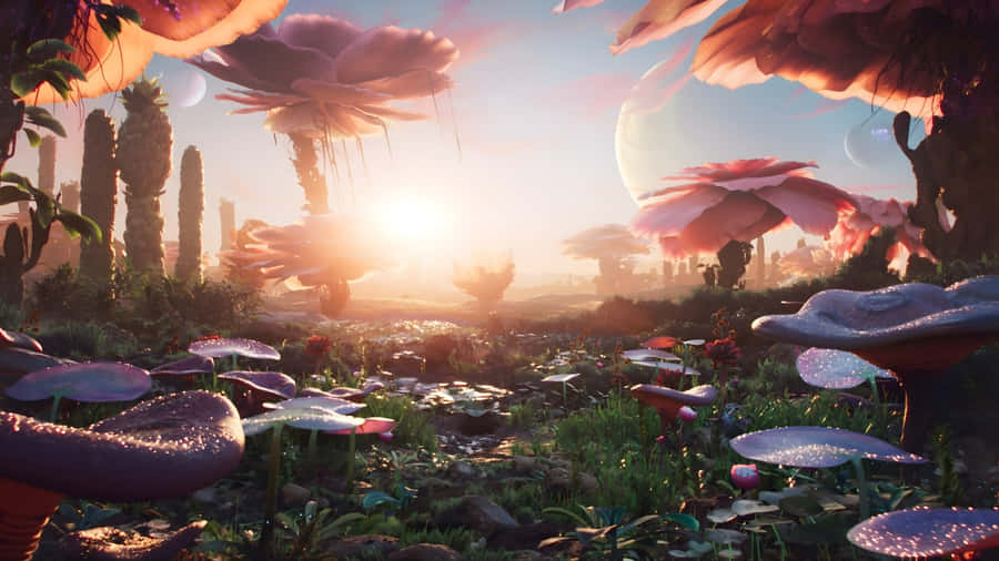 The Outer Worlds 2 Alien Landscape Wallpaper