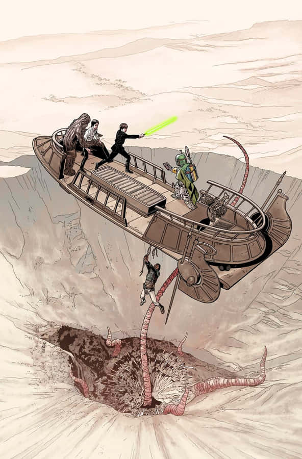 The Perilous Sarlacc Pit From The Star Wars Film Saga Wallpaper