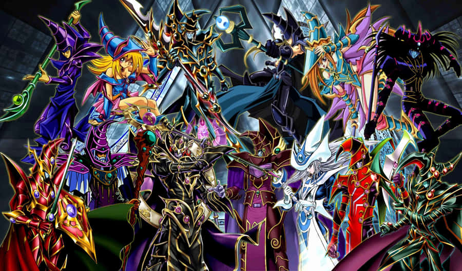 The Powerful Dark Magician In Action Wallpaper