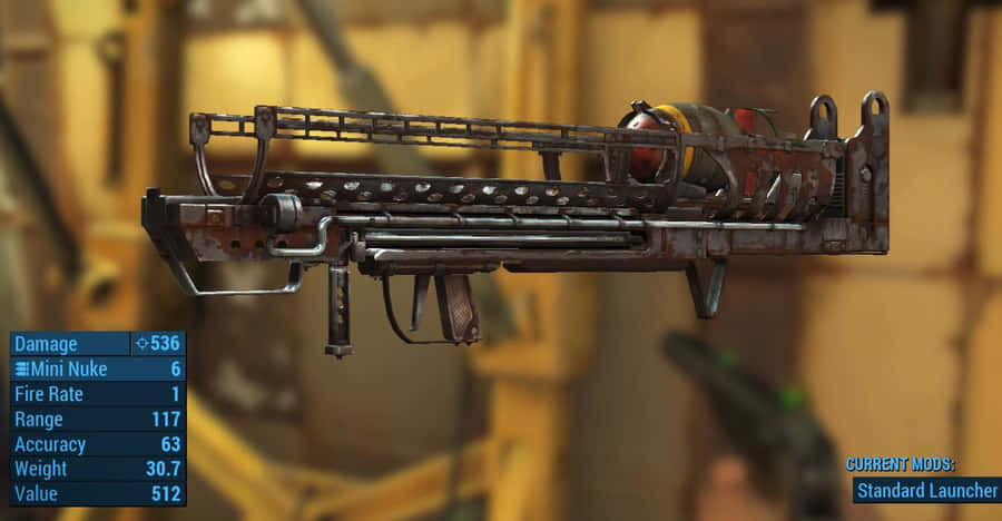 The Powerful Fat Man Launcher In Fallout 4 Wallpaper