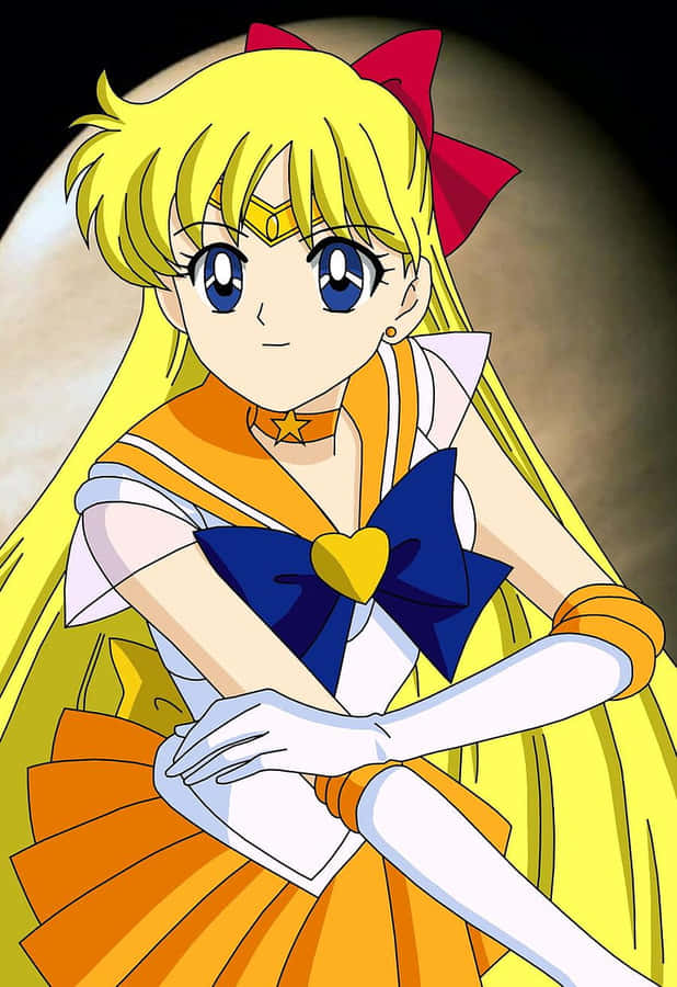 “the Pretty Guardian And Lover Of Love And Justice, Sailor Venus!” Wallpaper