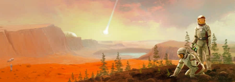 The Process Of Terraforming In Space Exploration Wallpaper