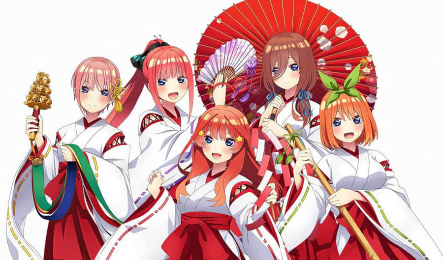 The Quintessential Quintuplets In Chinese Costumes Wallpaper