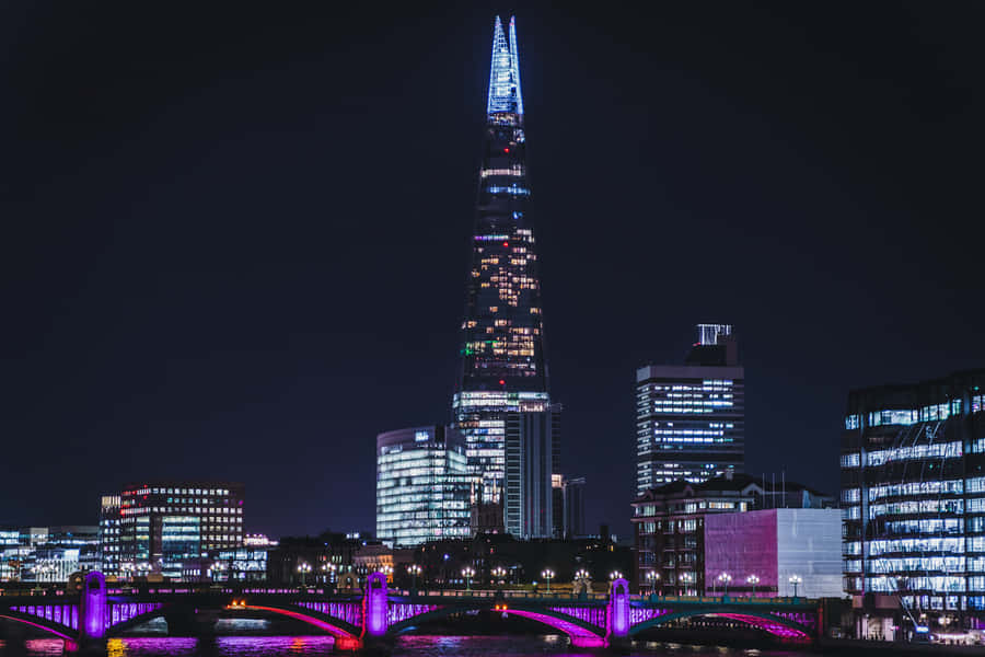The Shard Glowing Art Installation Wallpaper