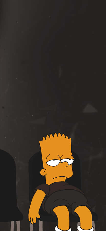 The Simpsons Character Is Sitting In A Chair Wallpaper