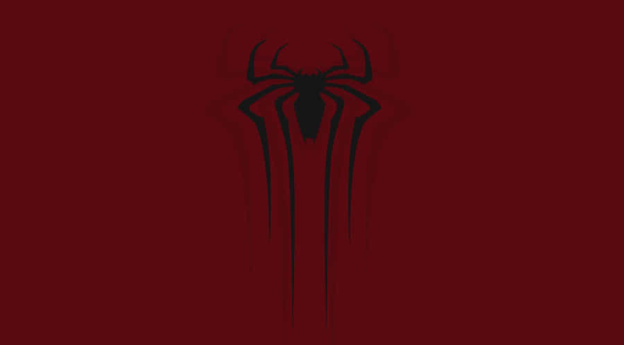 The Spider - Man Logo On A Red Background Wallpaper