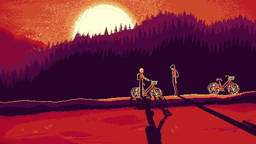 The Summer Hikaru Died Sunset Motorcycles Wallpaper