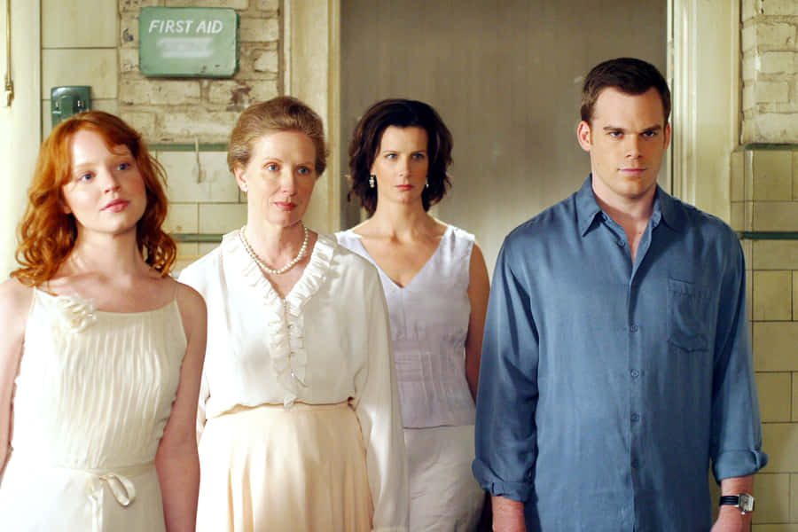 The Talented Rachel Griffiths In A Serene Pose Wallpaper