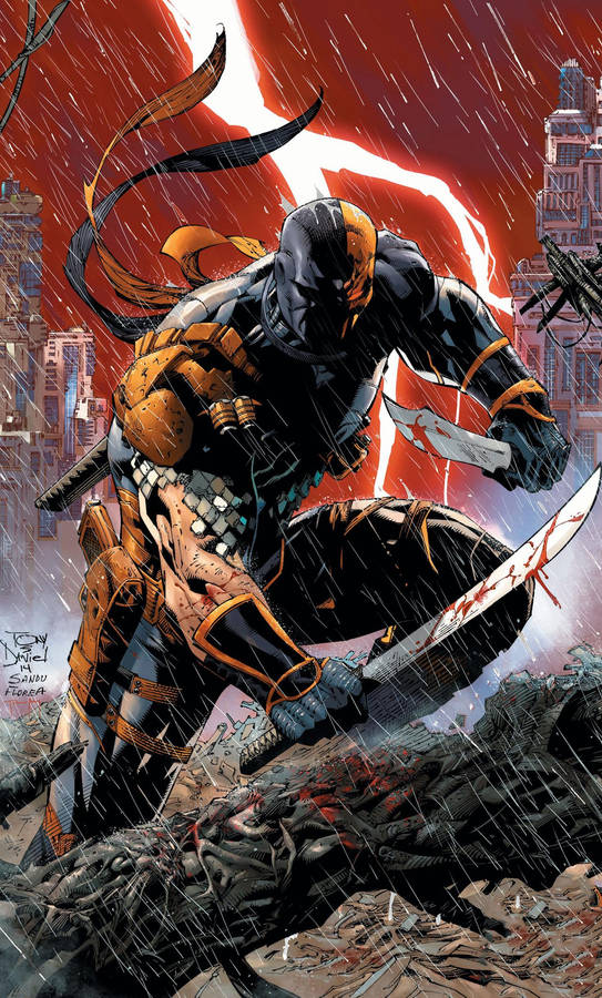 The Ultimate Showdown: Deathstroke Vs. Deadpool Wallpaper