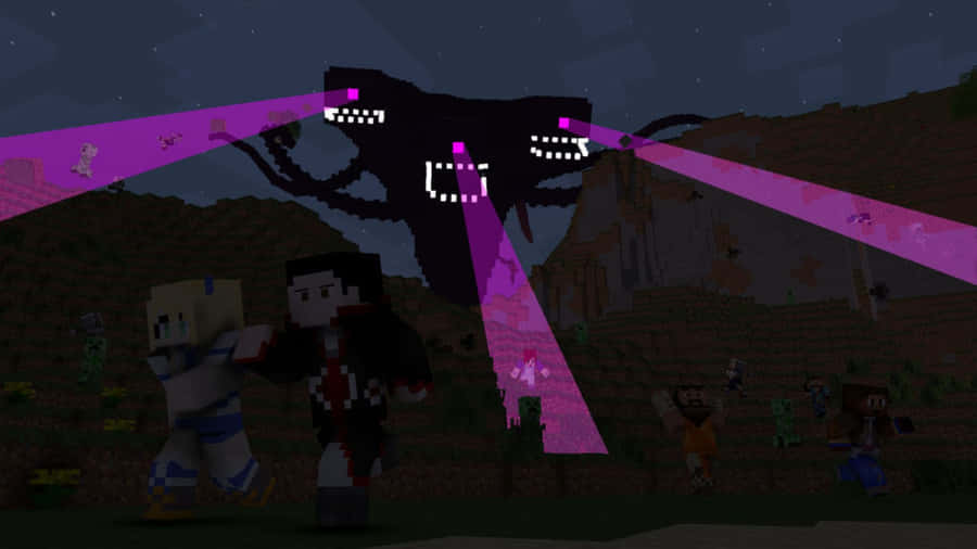The Wither - A Fearful Foe In The World Of Minecraft Wallpaper